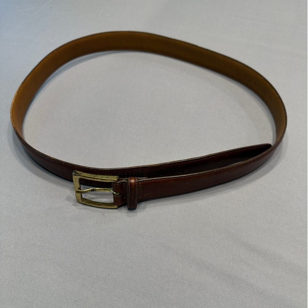 Trafalgar Men's Brown Leather Dress Belt, Size 36